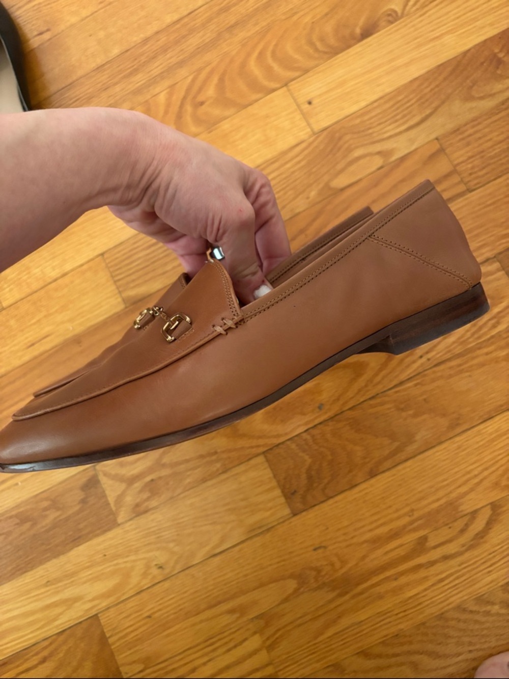 Sam Edelman Lorraine Tan Leather Horsebit Loafers - Picture 4 of 4